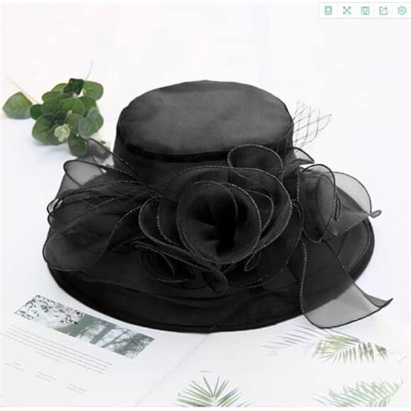 Women's Kentucky Hat Wide Brim Black - Picture 6 of 6